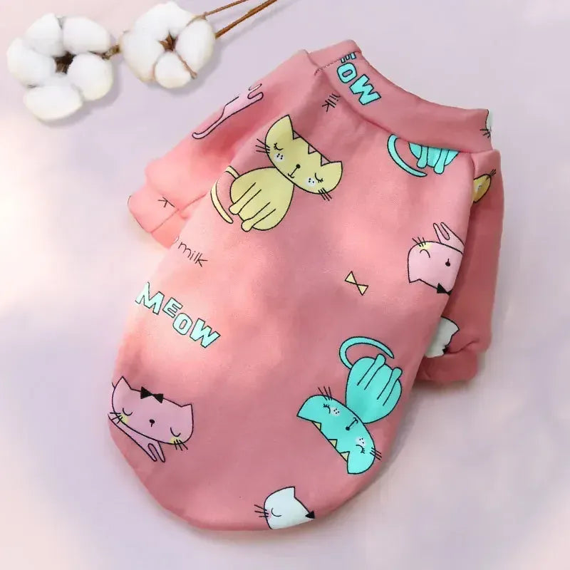 Winter Warm Small Dog Hoodie | Soft Pet Sweatshirt for Bulldogs, Chihuahuas & Shih Tzus | Cozy Puppy & Cat Pullover Coat