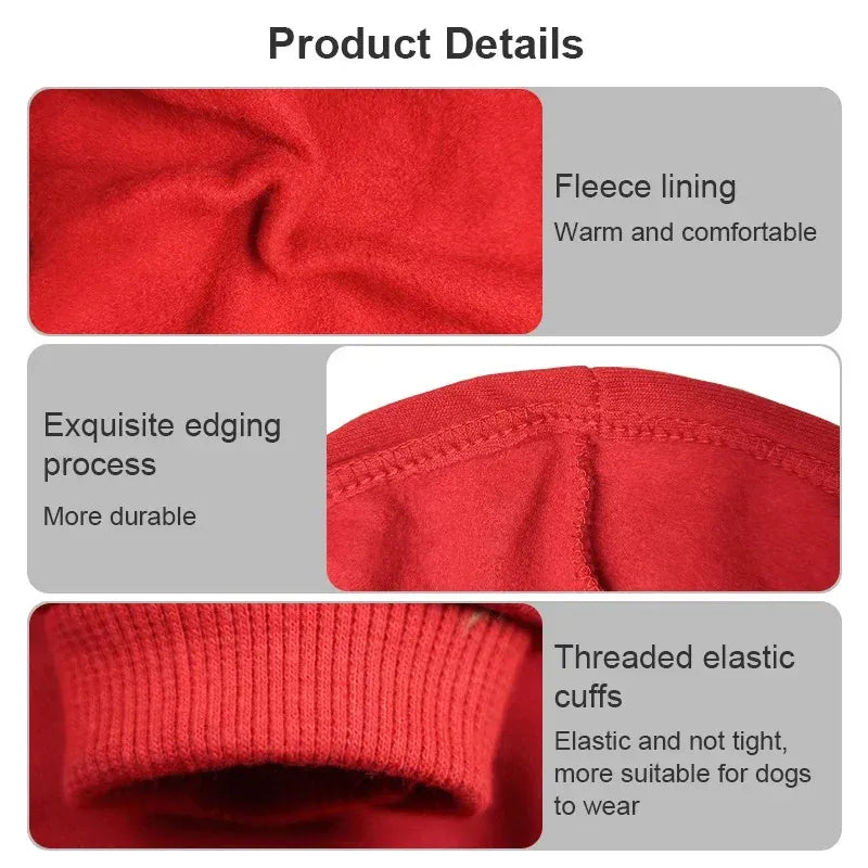 Adidog Brand Hoodie - Athletic Style Winter Coat for Medium & Large Dogs