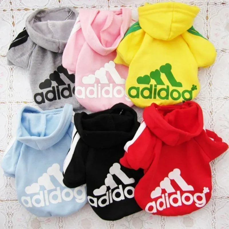Adidog Brand Hoodie - Athletic Style Winter Coat for Medium & Large Dogs