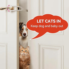 Adjustable Cat Door Holder Latch - 11.5" Elastic Gate Lock Strap, Pet Door Stopper to Keep Dogs Out, Flexible Door Latch for Pet Gates