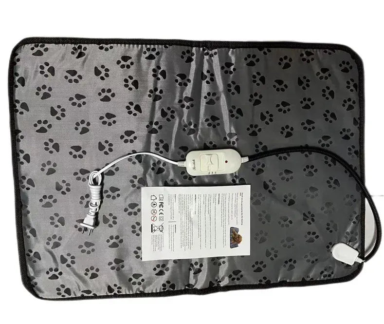 Adjustable Pet Heating Mat - Waterproof Electric Warmer for Dogs & Cats