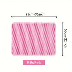 Advanced Honeycomb Cat Litter Mat - Double Layer Waterproof Litter Trapper