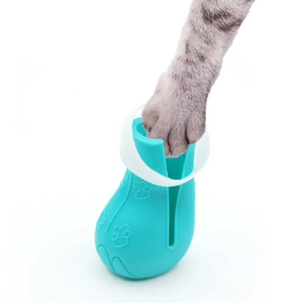 Anti-Scratch Cat Foot Covers - Adjustable Bath & Grooming Sleeves 4-Pack