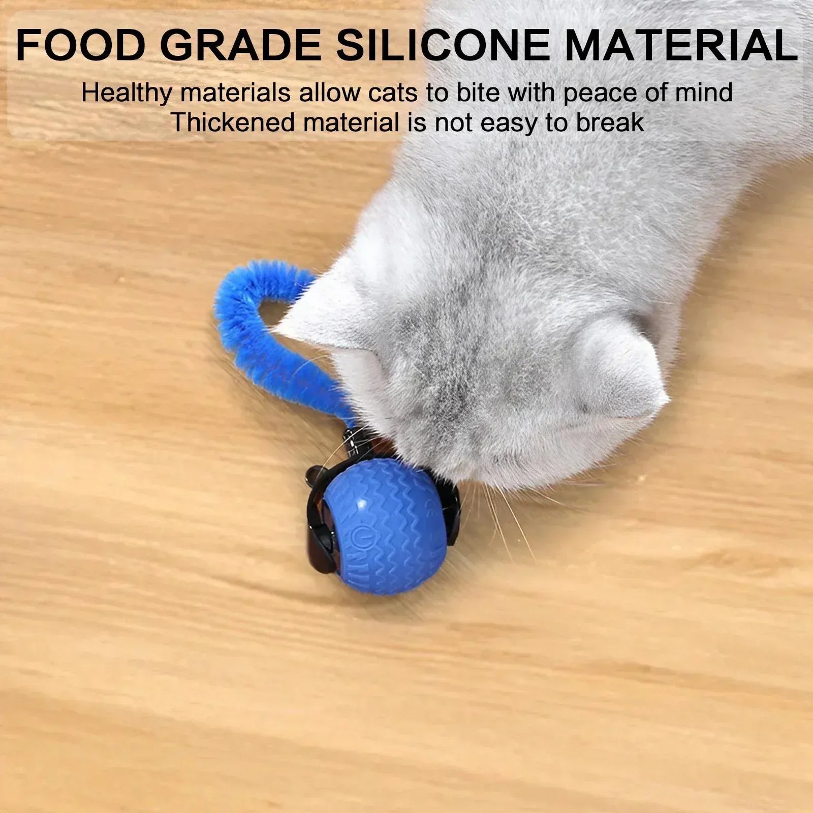 Automatic Cat Ball Toy - Smart Obstacle Avoidance 360° Rotation LED Lights