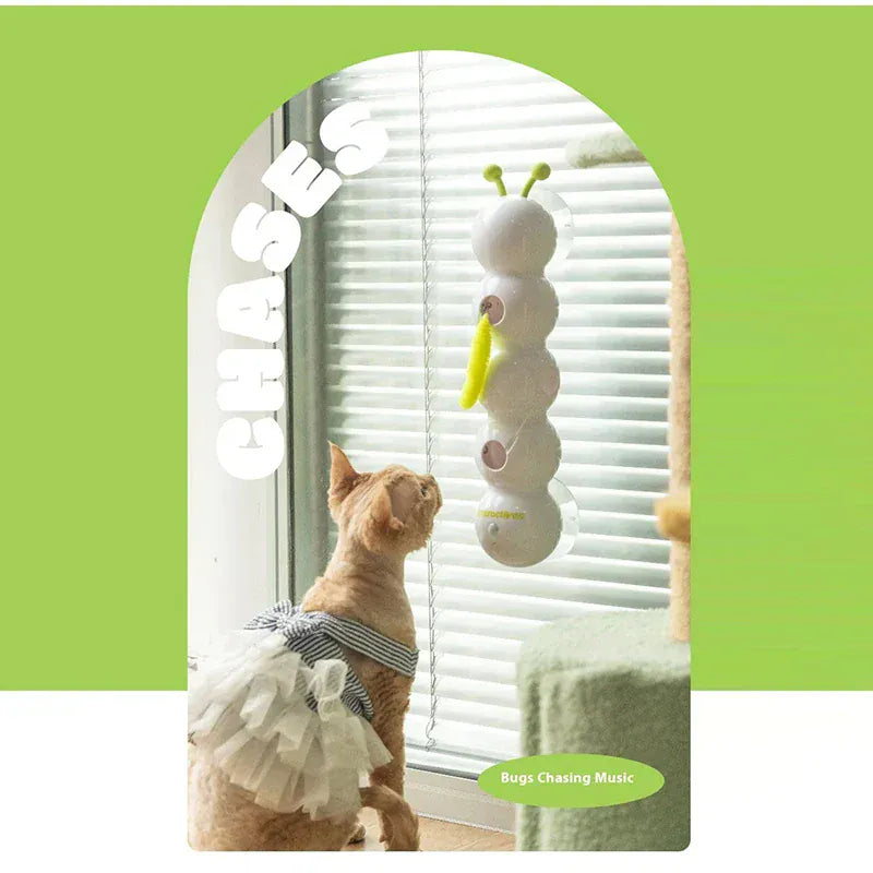 Automatic Cat Teaser Toy - USB Rechargeable Interactive Caterpillar Motion Sensor
