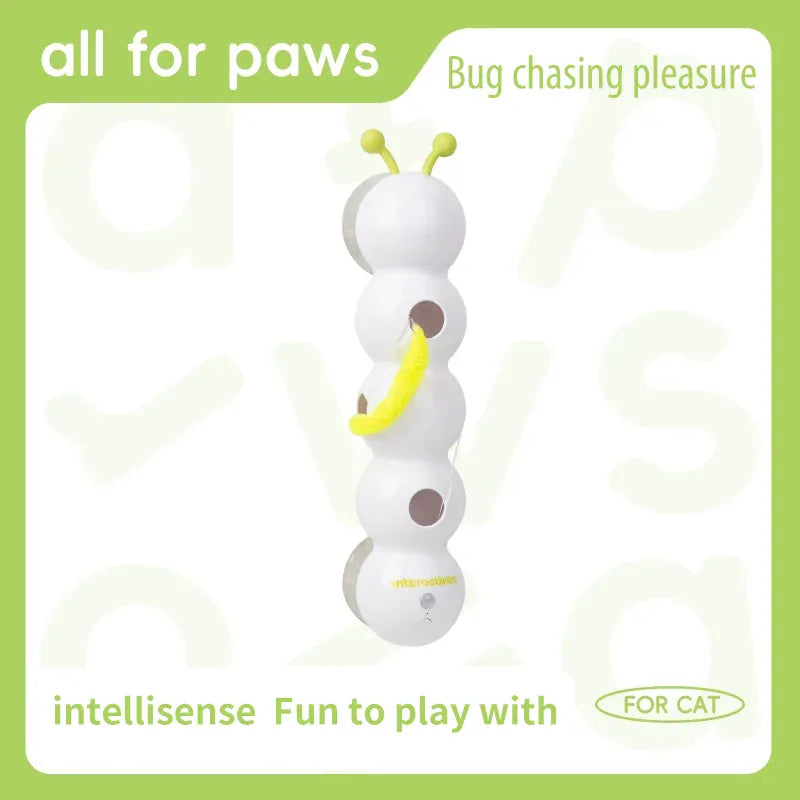 Automatic Cat Teaser Toy - USB Rechargeable Interactive Caterpillar Motion Sensor
