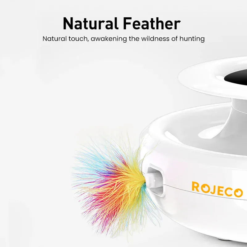 Automatic Cat Toy 2-in-1 - Smart Electronic Feather Ball 5 Mode Interactive