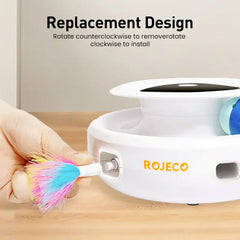 Automatic Cat Toy 2-in-1 - Smart Electronic Feather Ball 5 Mode Interactive