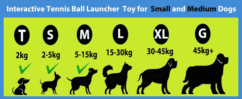 Automatic Dog Tennis Ball Launcher | Interactive Fun Chase Toy | Rechargeable Fetch Catapult for Dogs