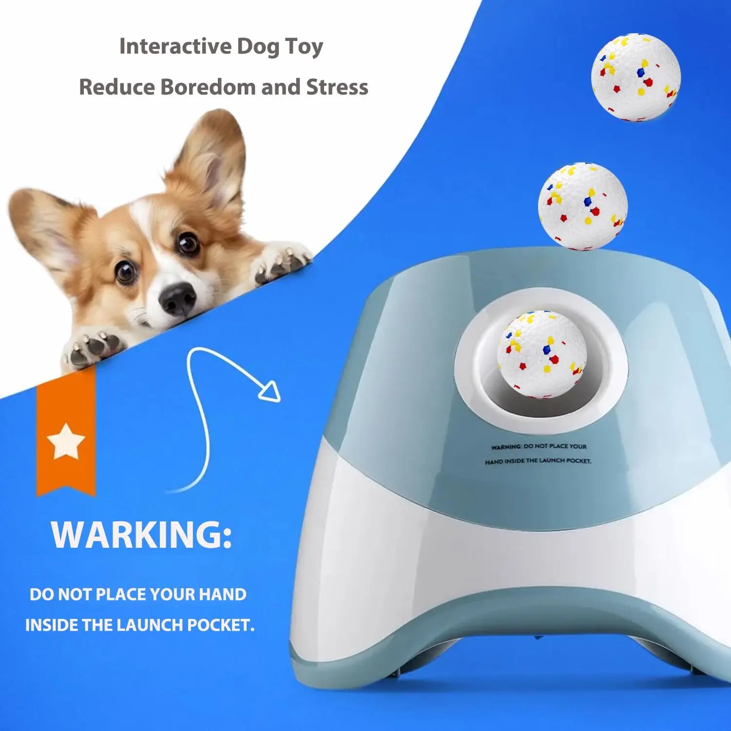 Automatic Dog Tennis Ball Launcher | Interactive Fun Chase Toy | Rechargeable Fetch Catapult for Dogs