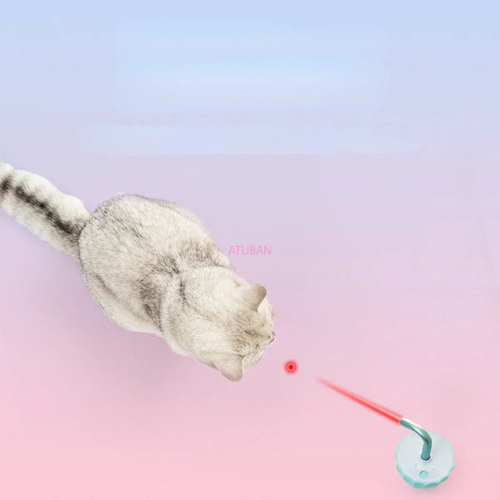 Automatic Laser Cat Toy - 360° Irregular Rotation Tumbler with Catnip Compartment