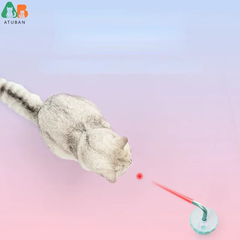 Automatic Laser Cat Toy - 360° Irregular Rotation Tumbler with Catnip Compartment