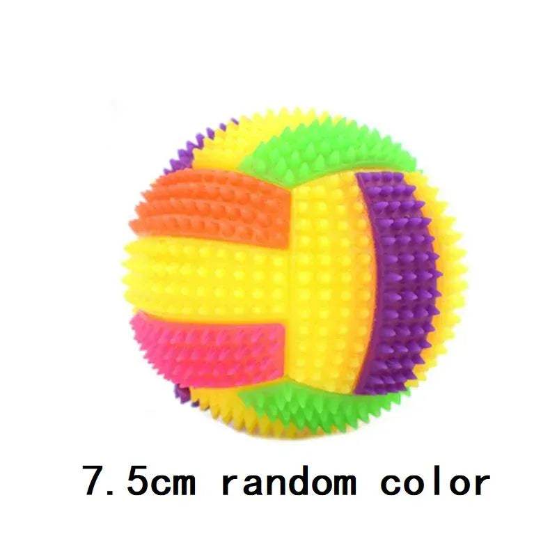 Balls For Dogs Dog Chewing Toy Toy For Dog Interactive Puppy Molar Glowing Led Light Up Bouncy Chew Ball Pet Color Small Animals