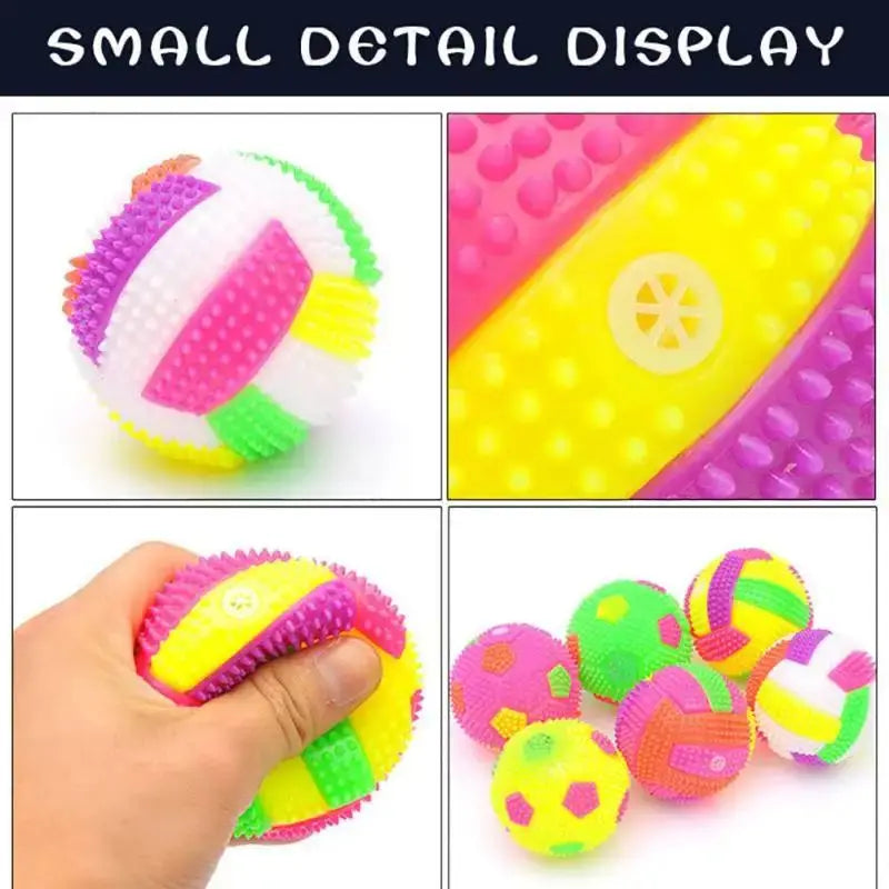 Balls For Dogs Dog Chewing Toy Toy For Dog Interactive Puppy Molar Glowing Led Light Up Bouncy Chew Ball Pet Color Small Animals
