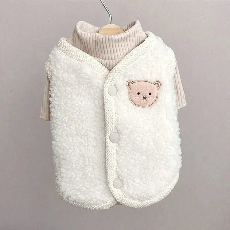 Bear Hoodie Dog Sweatshirt - Cute Winter Coat for Small Breeds