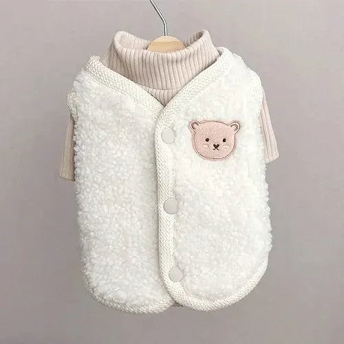Bear Hoodie Dog Sweatshirt - Cute Winter Coat for Small Breeds