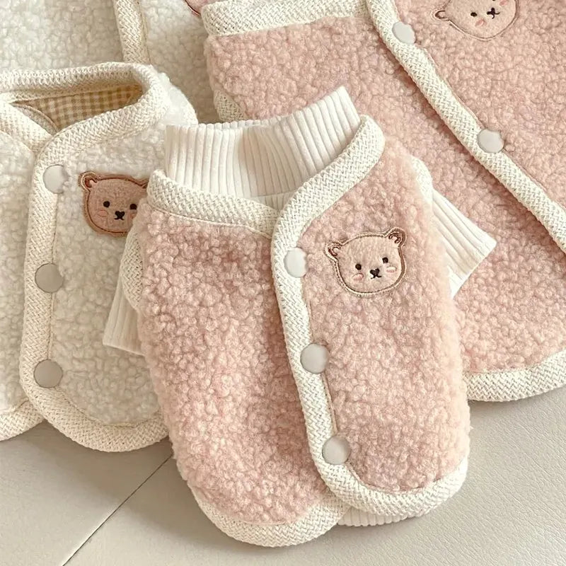 Bear Hoodie Dog Sweatshirt - Cute Winter Coat for Small Breeds