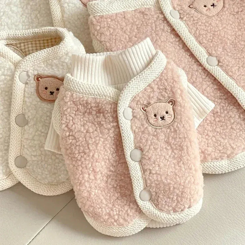 Bear Hoodie Dog Sweatshirt - Cute Winter Coat for Small Breeds