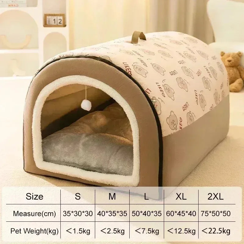 Big Dog Kennel Mat - Winter Warm Washable Bed for Medium & Large Dogs