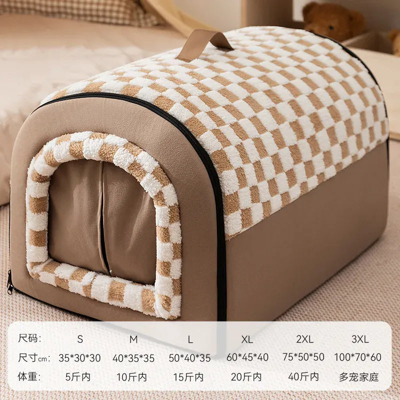Big Dog Kennel Mat - Winter Warm Washable Bed for Medium & Large Dogs