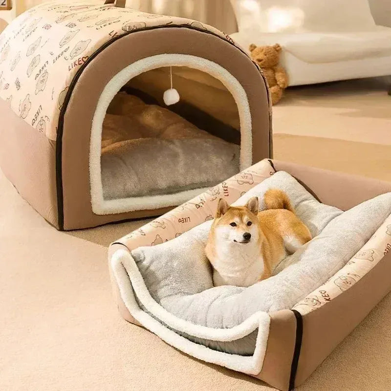 Big Dog Kennel Mat - Winter Warm Washable Bed for Medium & Large Dogs