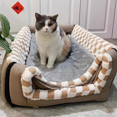 Big Dog Kennel Mat - Winter Warm Washable Bed for Medium & Large Dogs