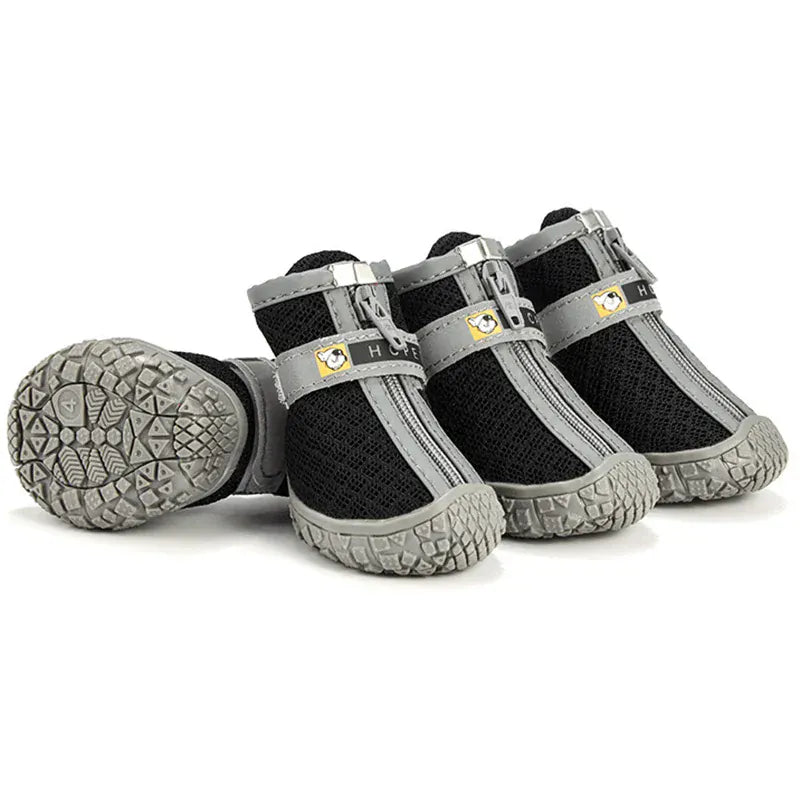 Breathable Dog Shoes - Anti-Slip Plush Boots for Small Medium Dogs