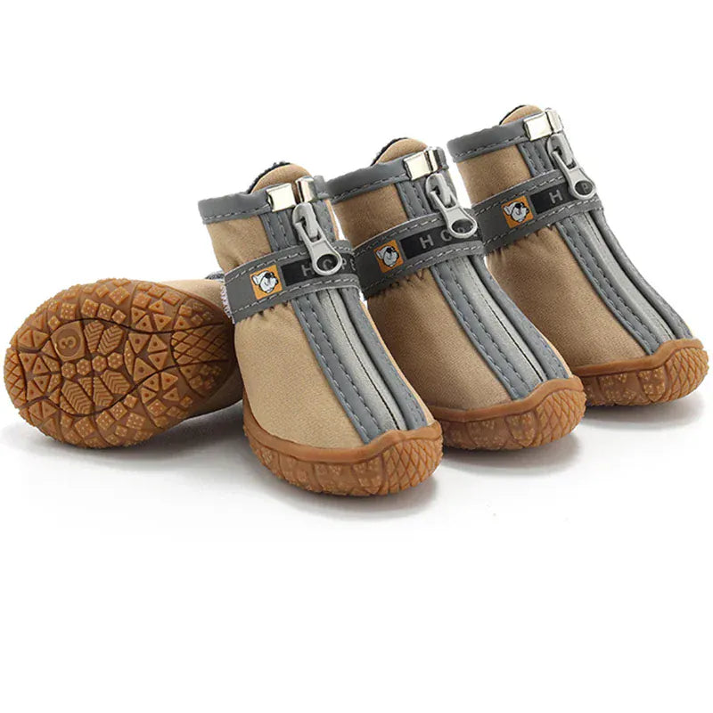 Breathable Dog Shoes - Anti-Slip Plush Boots for Small Medium Dogs