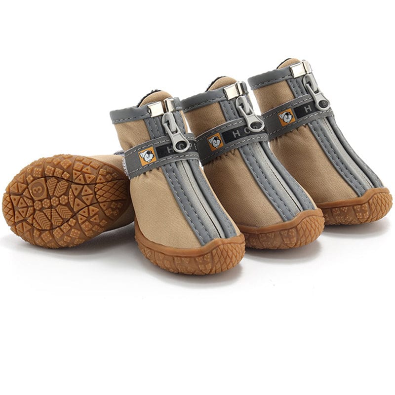 Breathable Dog Shoes - Anti-Slip Plush Boots for Small Medium Dogs