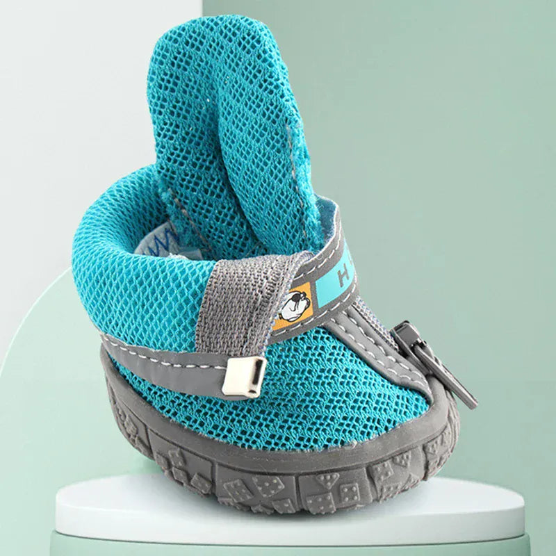 Breathable Dog Shoes - Anti-Slip Plush Boots for Small Medium Dogs