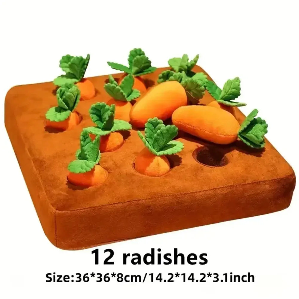 Carrot Snuffle Mat for Dogs & Cats – Interactive Puzzle Feeder Toy with Hiding Carrots