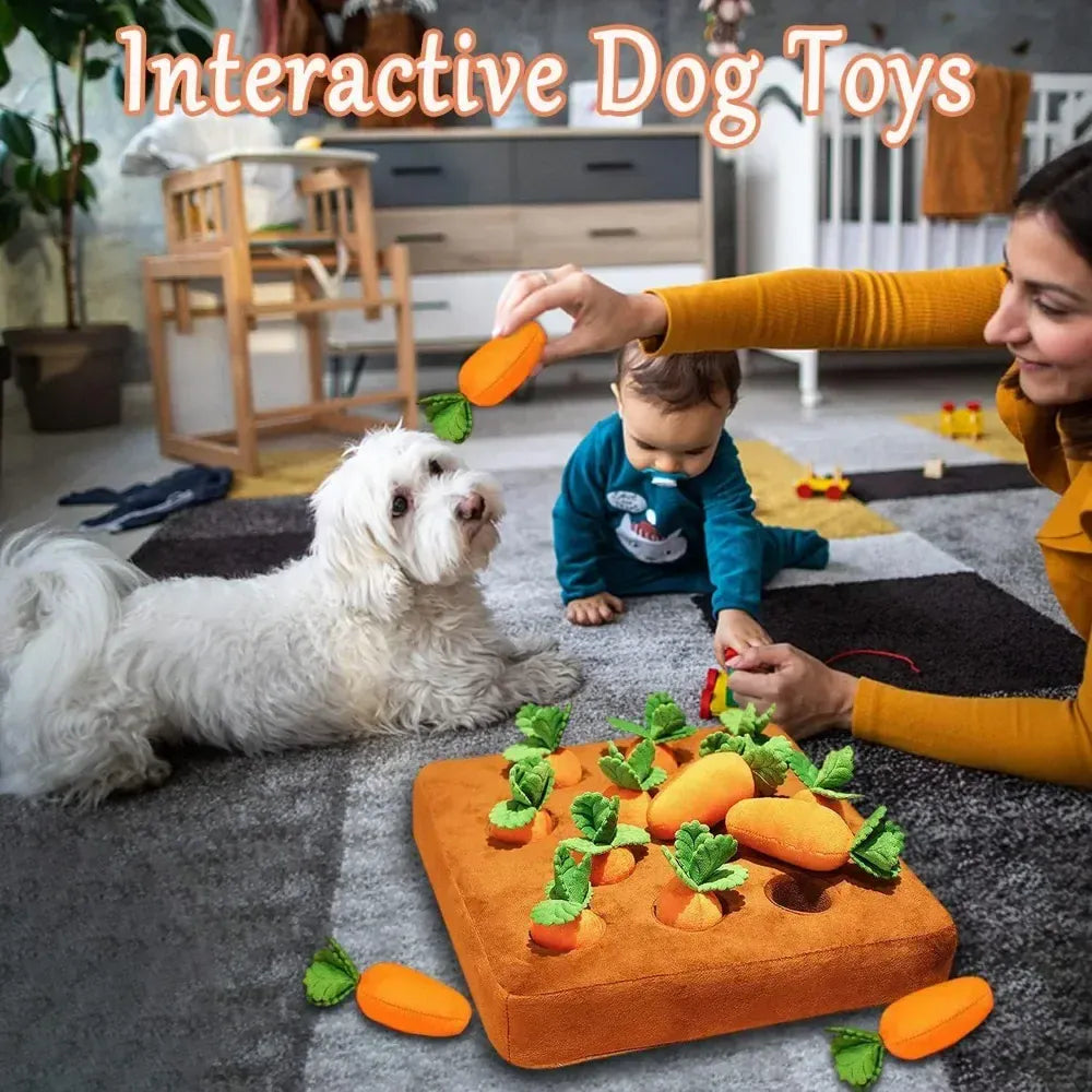 Carrot Snuffle Mat for Dogs & Cats – Interactive Puzzle Feeder Toy with Hiding Carrots