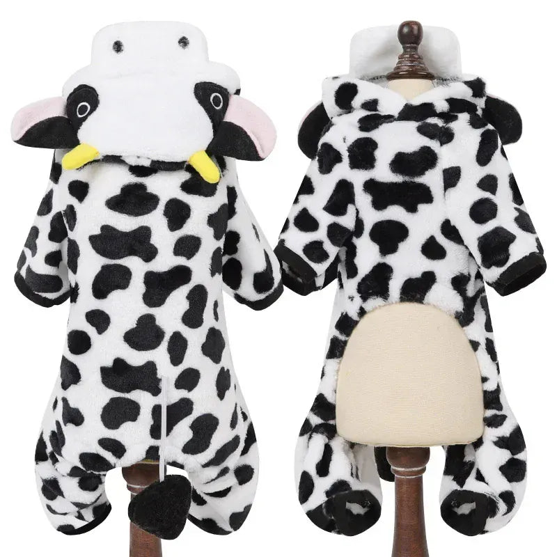 Cartoon Animal Dog & Cat Costume - Winter Warm Jumpsuit Pajamas