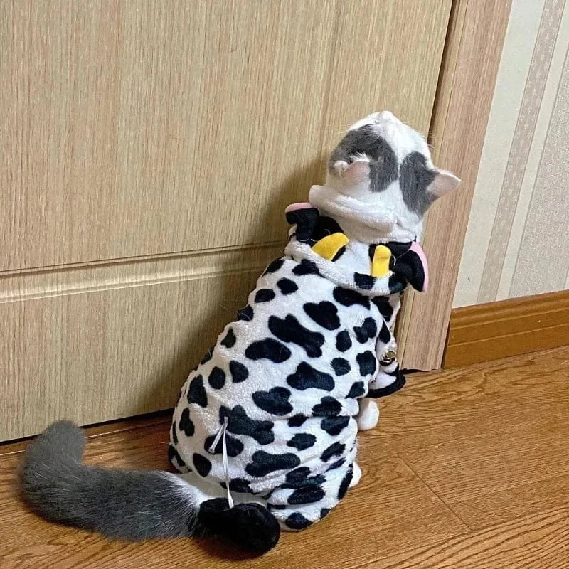 Cartoon Animal Dog & Cat Costume - Winter Warm Jumpsuit Pajamas