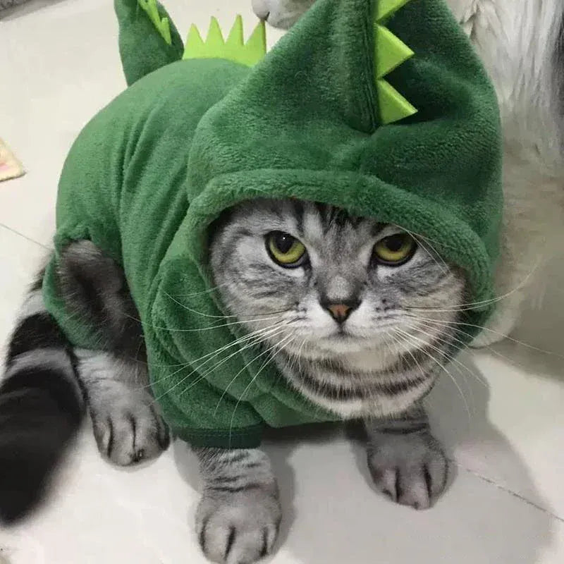 Cartoon Animal Dog & Cat Costume - Winter Warm Jumpsuit Pajamas