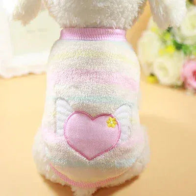 Cartoon Fleece Pet Clothes | Winter Warm Dog & Cat Vest – Cozy Sweater for Small Dogs & Cats