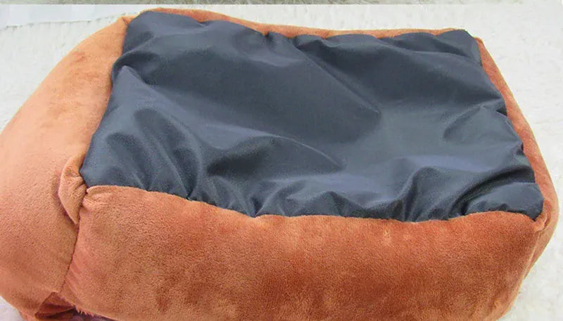 Cartoon Pet Bed Sofa - Washable Cotton Small Dog Cat Bed with Backrest