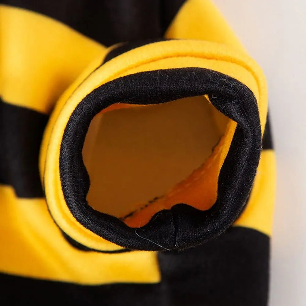 Cat Dog Bee CosCat & Dog Bee Costume | Pet Halloween Cosplay Outfit | Winter Warm Hoodies for Cats & Dogstume Soft Cat Holiday Cosplay Winter Warm Clothes Pet Bee Halloween Hoodies for Pet Supplies