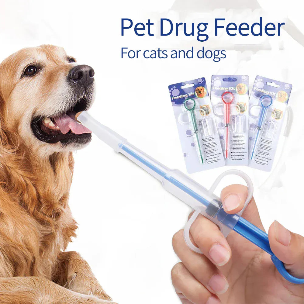 Cat & Dog Pill Shooter – Soft Tip Pet Medicine Dispenser, Liquid Feeding & Tablet Popper for Puppy & Kitten