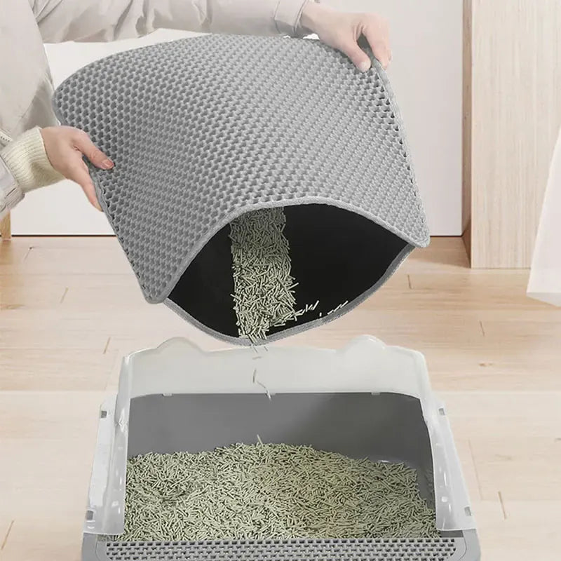Cat Litter Mat - Waterproof Double Layer Litter Trapping Pad