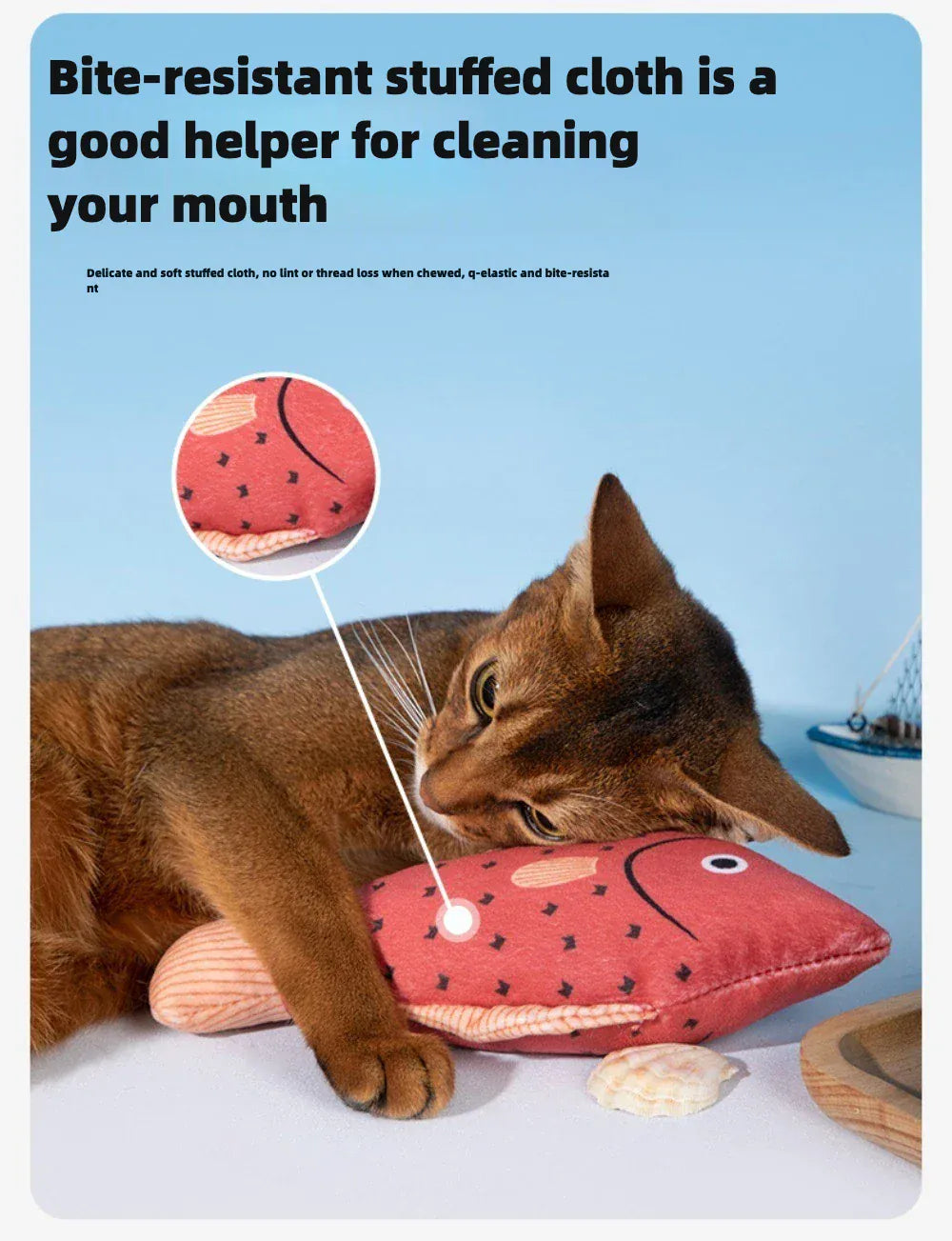 Catnip Fish Toy for Cats – Plush Simulation Fish with Interactive Chew & Pillow Design