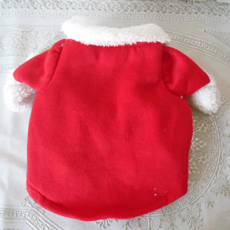 Christmas Cat Costume | Santa Claus Outfit for Small Cats & Dogs | Holiday Pet Clothes Xmas & New Year Kitty Outfit