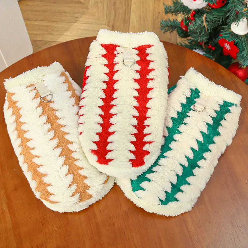 Christmas Day Cat Clothes & Dog Clothes | Autumn Winter Plush Pet Outfits | Holiday Cat & Dog Costume