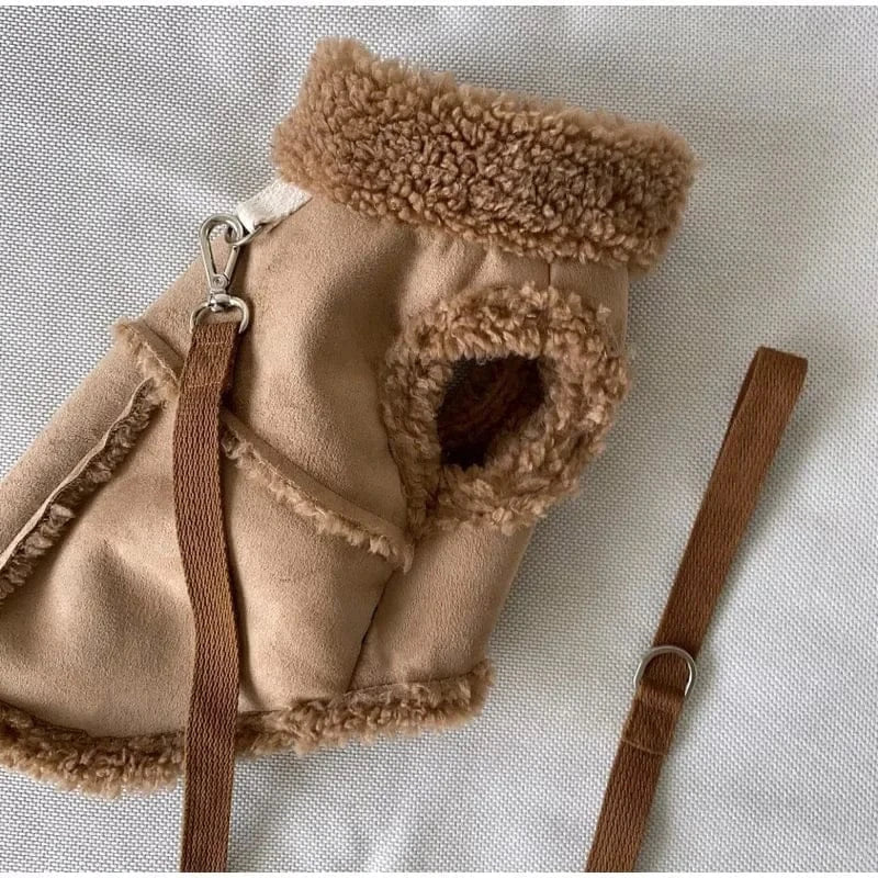 Classic Dog Vest | Autumn & Winter Wool Jacket for Small & Medium Dogs, Warm Pet Vest with Traction Buckle