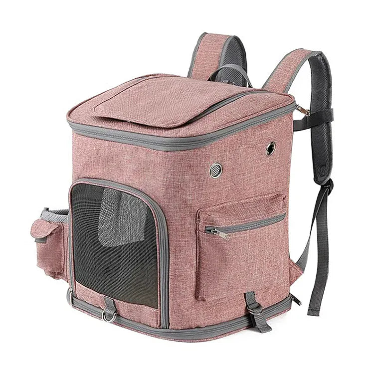 Collapsible Pet Carrier Backpack – Lightweight Foldable Travel Bag with Mesh Windows