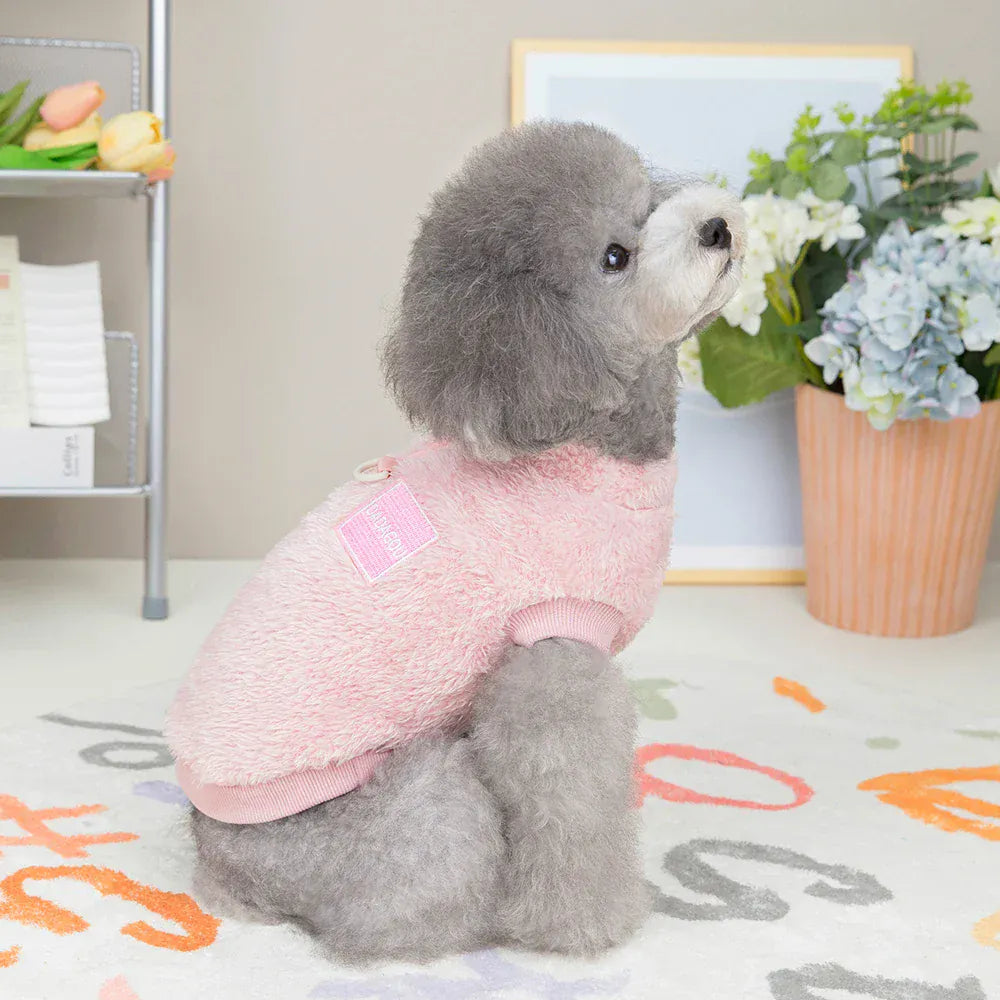 Coral Fleece Pet Vest - Soft Warm Sweater for Small Breeds & Cats