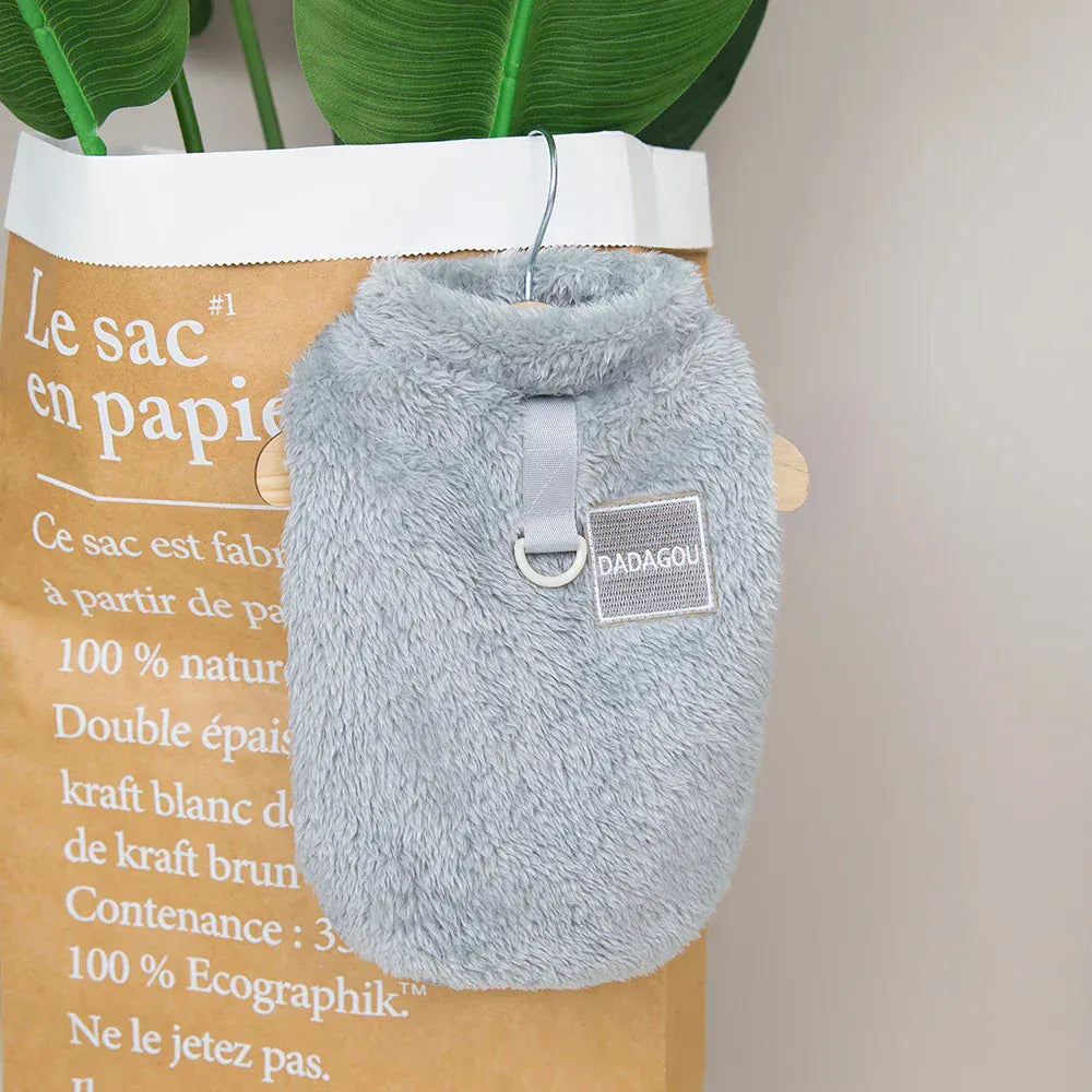 Coral Fleece Pet Vest - Soft Warm Sweater for Small Breeds & Cats