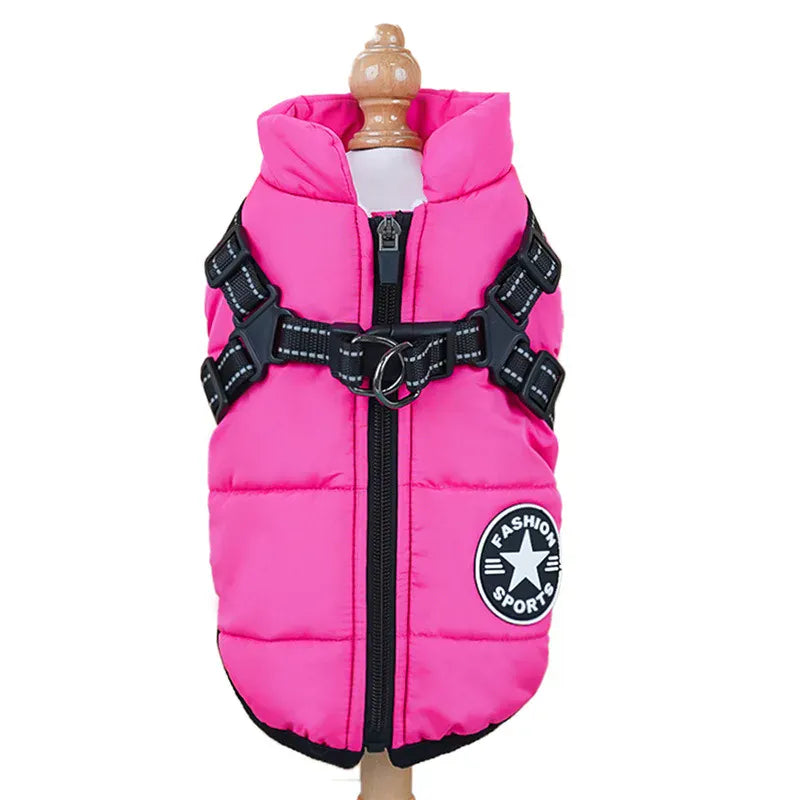 Cotton Pet Chest & Back Vest - Thick Warm Winter Coat for Dogs & Cats