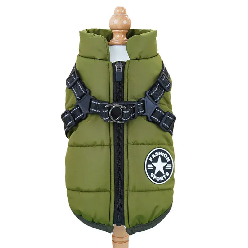 Cotton Pet Chest & Back Vest - Thick Warm Winter Coat for Dogs & Cats