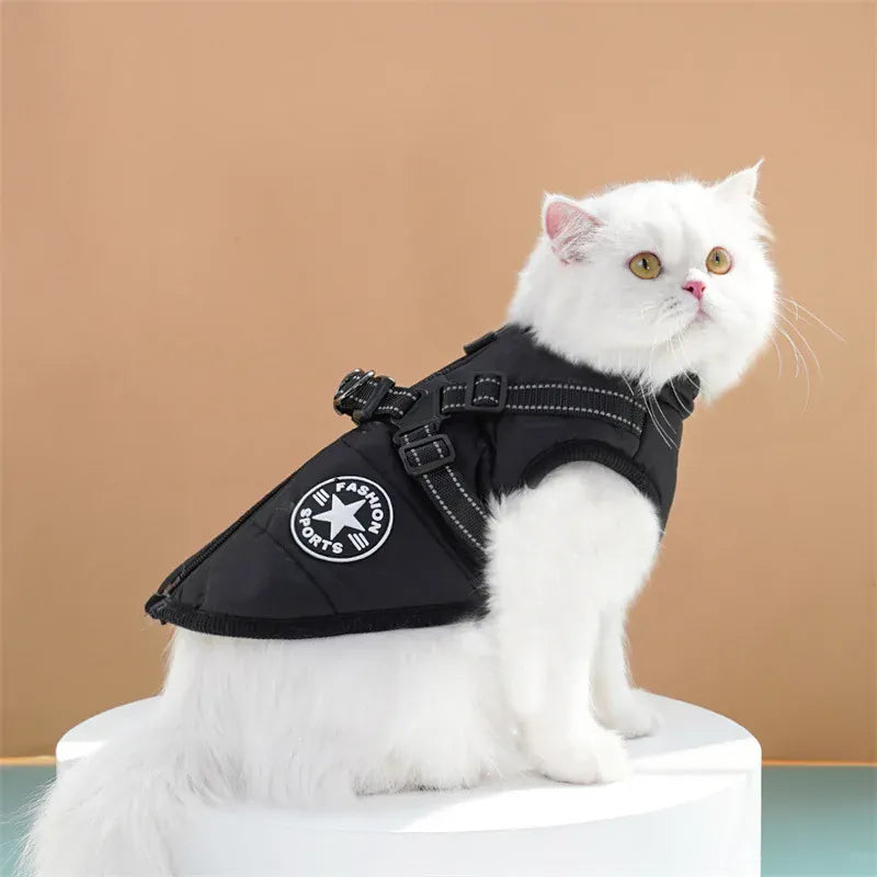 Cotton Pet Chest & Back Vest - Thick Warm Winter Coat for Dogs & Cats